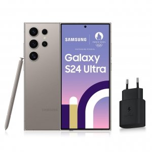 promo SAMSUNG GALAXY S24 Ultra, Smartphone Android 5G, 512 Go, Chargeur secteur rapide 25W inclus [Exclusivité Amazon], Smartphone déverrouillé, Gris, Version FR