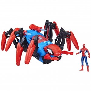 promo Spider-Man Marvel Araignée de Combat, Jouets de Super-héros pour Enfants, Lance de l'eau et des Toiles, Voiture Jouet, dès 4 Ans