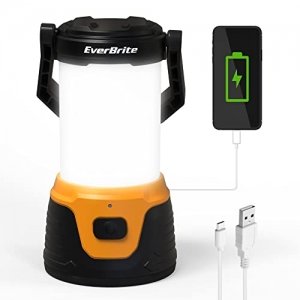 promo EverBrite Lanterne de Camping LED Rechargeable 1000 Lumens avec Batterie 4000mAh(Capable de Charger le Téléphone), Lampe Camping Puissante avec 5 Modes d'Eclairage pour Secours, Cave, Câble USB Inclus