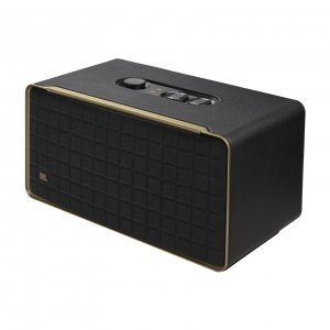 promo JBL Authentics 500 Enceinte intelligente connectée Hi-fidelity avec WiFi, Bluetooth et assistants vocaux, Dolby Atmos, design rétro, noire