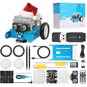 promo Makeblock mBot Robot Programmable Jouet STEM Robotique Voiture avec Dongle Compatible avec Programmation Scratch/Arduino, Robot Éducatif STEM Contrôle par Télécommande Cadeaux pour Enfant 8 Ans+