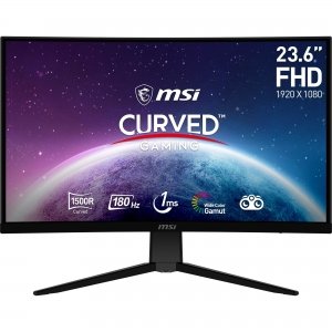 promo MSI G2422C Écran gaming incurvé FHD de 23,6 pouces - dalle VA 1500R 1920 x 1080, 180 Hz / 1 ms, Adaptive Sync - DP 1.2a, HDMI 2.0b CEC