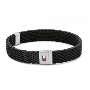 promo Tommy Hilfiger Jewelry Bracelet pour Homme en Silicone en noir ou bleu