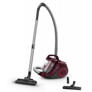 promo Rowenta Swift Power Cyclonic Aspirateur sans sac, Capacité 1,2 L, Haute performance, Moteur basse consommation, Compact, Brosse parquet RO2933EA, Bordeaux