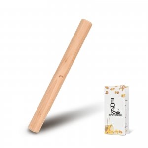 promo SUPER KITCHEN Rouleau à Pâtisserie en Bois de Hêtre, Rouleau à Pâte en Bois, Accessoire de Cuisson pour Pâte, Fondants, Pizzas, Biscuit (30 x 3 cm)