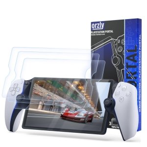 promo Orzly Protecteur d'écran en verre pour accessoires de poche pour lecteur à distance Playstation Portal (paquet de 4) - Édition à vie en verre trempé