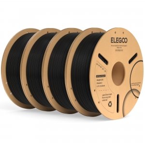 promo ELEGOO Filament PLA+ 1.75mm Noir 4KG, Filament pour Imprimante 3D Précision Dimensionnelle +/- 0.02mm Bobine de Carton Filament d'Impression 3D Convient à la plupart des Imprimantes 3D FDM