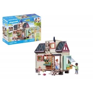 promo Playmobil 71509 Tiny House - La Petite Maison Parfaite pour de Grandes Aventures - Gamme Tiny House fabriquée avec Plus de 80% de matériaux recyclés ou biosourcés en Moyenne, Univers myLife Dès 4 Ans