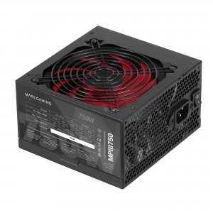 promo Mars Gaming MPIII750, Alimentation PC ATX 750W, 5 Ans de Garantie, Technologie AI-RPM Silencieuse, Efficacité 85%, Noir