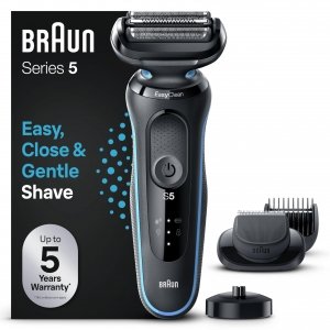 promo Braun Series 5 51-M4500cs Rasoir Électrique Avec Tondeuse À Barbe, Base De Recharge, Menthe