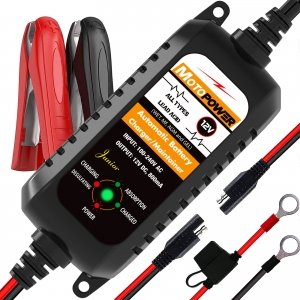 promo MOTOPOWER MP00205A 12V 800mA Entièrement Chargeur de Batterie Automatique/Mainteneur pour Voitures, Motos, ATV, RVS, Powersports, Bateau et Plus Encore