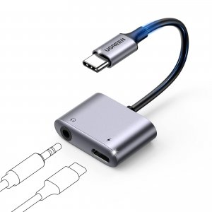 promo UGREEN 2 en 1 Adaptateur USB C vers Jack 3.5mm Supporte Audio Charge Rapide 60W PD Compatible avec Galaxy S24 S23 S22 Ultra FE A55 A53 Note 20 Pixel 5 4 3 2 XL iPad Pro 2024 iPad Air 5 4 iPad Mini 6