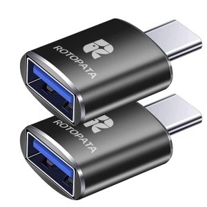 promo ROTOPATA 2 Pièces Adaptateur USB C vers USB 3.0, Adaptateur USB Type-C vers USB Femelle OTG, Compatible avec Les Appareils de Type C tels Que Les Macbook et Les Téléphones Mobiles