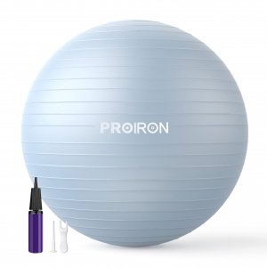 promo PROIRON Ballon de Gymnastique Ballon d'exercices Fitness Très épais avec mouvements de Yoga,65CM Swiss Ball, Ballon de Gym avec Pompe Rapide, Anti-éclatement et Anti-dérapant Yoga Ball, Bleu