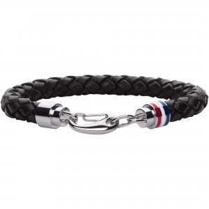 promo Tommy Hilfiger Jewelry Bracelet pour Homme en Cuir Noir - 2700510