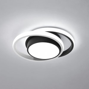 promo Goeco Plafonnier LED Rond, Luminaire Plafonnier Moderne 32W 2350LM, Lustre Intérieur pour Cuisine Couloir Salon, Lumière Blanche Froide 6500K Diamètre 27cm