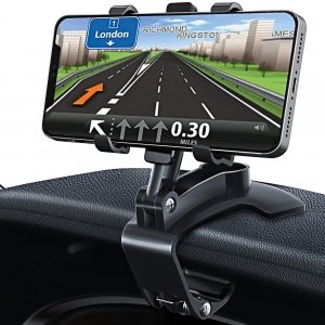 promo GESMATEK Support de Téléphone Voiture Rotation à 360 degrés, pour Tableau de Bord, Compatible avec GPS et Les téléphones Portables de 4,0 à 7,0 Pouces. Noir