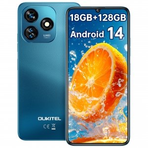 promo OUKITEL C51 - Téléphones Portables Pas Cher 5150mAh, Téléphones Portable Android 14, 18 Go (6+12) ROM +128Go/SD-1To,6.8 Pouces Smartphone Octa Core,13MP+5MP/Double SIM/Face ID/GPS/2Ans Garantie,Bleu