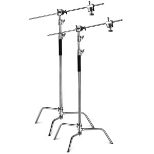 promo Neewer C-stand Support d'Eclairage - Lot de 2 Trépied de Réflecteur 3m Pied Support Réglable Robuste avec 1,2m Bras Girafe et Rotules pour Réflecteur Flash Studio etc.