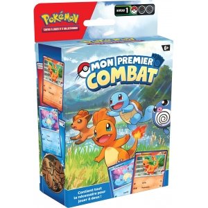 promo Pokémon JCC Mon Premier Combat – Salamèche et Carapuce (kit de Lancement Contenant 2 Mini-Decks prêts à l’Emploi et des Accessoires)