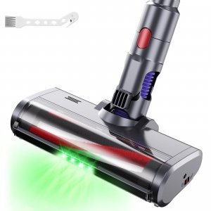 promo Brosse Compatible avec Dyson Aspirateurs V7 V8 V10 V11 V15, Tête de Brosse Rechangeable Acessoire à Entraînement Direct Acessoire avec 4 Lumières LED pour Parquets,Sols Durs et Tapis