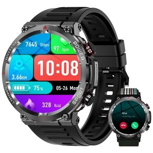 promo IOWODO Montre Connectée Homme avec Appel Bluetooth, Montre Appel, Écran 1.39\