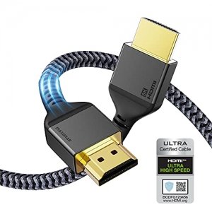 promo Maxonar Câble Certifié HDMI 2.1a 1m, Ultra HD 48 Gbit/s haute vitesse 10K 8K@120Hz 4K@144Hz eARC HDR10 4: 4: 4 HDCP 2.2 et 2.3 Dolby Compatible avec/PS5, Xbox Series X/Roku/Sony/LG téléviseurs
