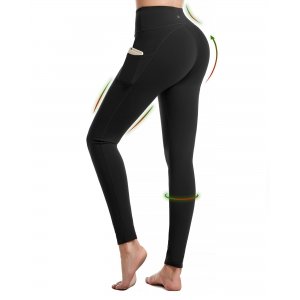 promo CAMBIVO Leggings Femme Taille Haute, Legging de Sport Sculptants, Pantalon Yoga Pants Push up, Pantalon Elastique Stretch Opaque avec Poches pour Pilates, Running, Fitness, Gym, Running