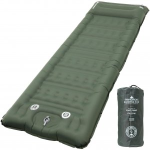 promo TRINORDIC Matelas Gonflable Camping Épais - 12 cm Extra Épais et Large avec Pompe à Pied et Oreiller - Matelas Gonflable 1 Place Léger pour Aventures en Plein Air, Randonnée, Bikepacking