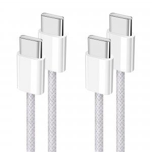 promo YISH Câble USB C vers USB C Charge Rapide： PD3.0 60W Câble USB Type C Nylon Tressé Câble Chargeur Cordon USB C Compatible avec iPhone 15 Samsung Galaxy S24 S23 Pixel 7 LG iPad MacBook, [Lot de 2, 1M]