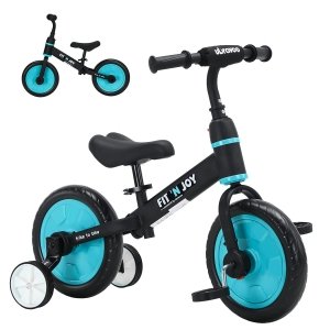 promo UBRAVOO Fit 'n Joy Vélo d'entraînement pour Tout-Petits débutants, 4 en 1 Draisienne Enfants avec des Options de pédales et de Roues d'entraînement, Trike to Bike Draisienne Evolutive pour Bébé (Bleu)