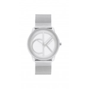 promo Calvin Klein Montre Analogique à Quartz Unisex avec Bracelet milanais en acier inoxydable argenté - 25200032