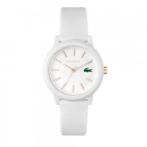 promo Lacoste Montre Analogique à Quartz pour femme avec Bracelet en silicone Blanc - 2001211