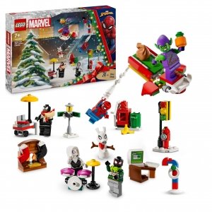 promo LEGO Marvel Calendrier de l’Avent Spider-Man 2024 pour Enfants - Petits Modèles de Super-Héros à Construire - Cadeau de Noël Amusant à Offrir aux Garçons et Filles de 7 Ans et Plus 76293