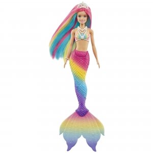 promo Barbie Dreamtopia Sirène Magique Arc-en-Ciel, Poupée Sirène Changeant De Couleur dans l'eau, Jouet pour Enfant de 3 Ans et Plus, GTF89