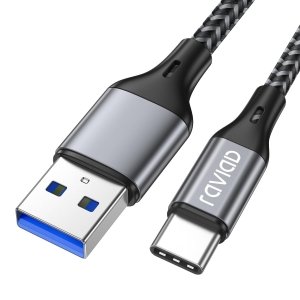 promo RAVIAD Cable USB C [USB 3.0, 1M], USB C vers USB C Charge Rapide 3A QC 3.0 Nylon Tressé Cable Chargeur USB C pour iPhone 15 Plus Pro Max, Samsung Galaxy S24/S23/A54/A34, Huawei P40/P30, Google Pixel