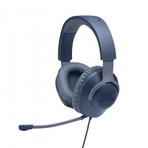 promo JBL Quantum 100 – Casque gaming filaire avec micro détachable – Accessoire gamer léger et confortable – Compatible avec plusieurs plateformes – Couleur : Bleu