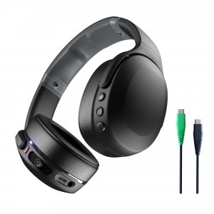 promo Skullcandy Crusher Evo Casque Supra-Auriculaire sans Fil avec Basses Sensorielles, Autonomie 40 h, Microphone, Compatible iPhone + Android + Appareils Bluetooth - Noir