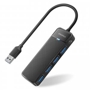 promo iDsonix Hub USB multiport,4 Ports USB 3.0 Multi Port 5Gbps SuperSpeed USB Extension pour PC, Ordinateur Portable, MacBook Air/Pro/Mini,iMac, MacPro, Surface Pro, PS4, imprimante, etc