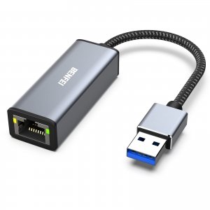 promo Adaptateur USB 3.0 vers Ethernet, BENFEI RJ45 10/100/1000 Gigabit LAN Adaptateur Compatible pour MacBook, Surface Pro, Ordinateur Portable Windows 7/8/10, XP, Vista, Mac