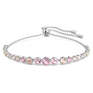 promo Swarovski Bracelet Emily Attract femme, coupe ronde, métal rhodié, multicolore pastel, taille M