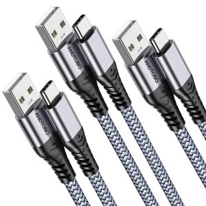 promo ANDTOBO Câble USB A vers USB C 3.1A, [1M, Lot de 3] Câble USB C Charge Rapide, Cable USB Type C Cordon Chargeur Tressé Pour iPhone 16/15 Plus Pro Max, Samsung Galaxy S20 S10 S9 S8, Google Pixel 2 XL