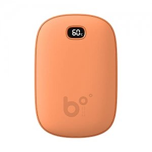 promo JISULIFE Chauffe-Mains, Rechargeables Chaufferette Main USB électriques de Poche Banque d'énergie avec Affichage LED, la Chasse, Le Camping, Le Golf, Cadeaux Chauds Orange