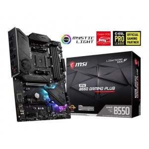 promo MSI Carte mère de jeu MPG B550 Gaming Plus (ATX), AMD AM4, DDR4 M.2, USB 3.2 Gen 2, HDMI ATX, carte mère de jeu, processeurs AMD Ryzen™ 5000