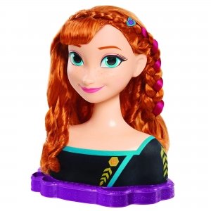 promo La Reine des Neiges 2 - Anna, Tête à Coiffer Deluxe, 18 Accessoires de Coiffure inclus, Jouet pour enfants dès 3 ans, GIOCHI PREZIOSI, FRND7