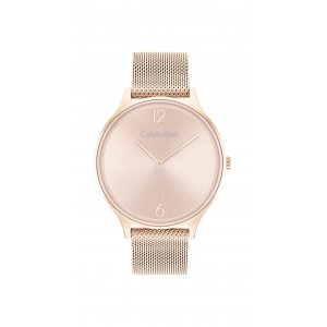 promo Calvin Klein Montre Analogique à Quartz pour femme avec Bracelet milanais en acier inoxydable couleur or rose clair - 25200002