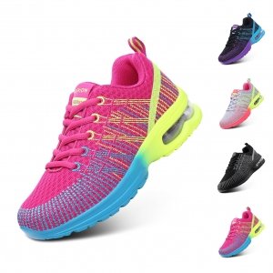 promo Chaussure de Course Femme Respirante Légères Chaussures de Sport Gym Fitness Athlétiques Chaussures de Running Confortables Jogging Sneakers Rose EU 40