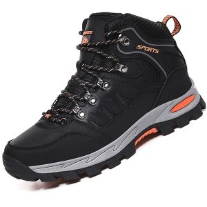 promo VTASQ Chaussures de Randonnée Antidérapantes pour Hommes Femmes Bottes en Plein Air Trekking Promenades Montantes Imperméable Sports Sneakers pour Noir 41EU