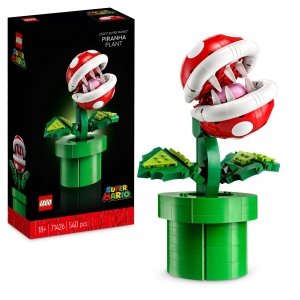 promo Lego Super Mario Plante Piranha, Figurine à Collectionner Articulée avec Tuyau et 2 Pièces de Monnaie, Maquette Adulte pour Décoration d'Intérieur - Idée Cadeau pour Hommes et Femmes 71426