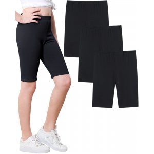 promo Domee Shorts Cycliste Leggings Court Coton Été Fille Lot de 3 Noir 11-12 Ans